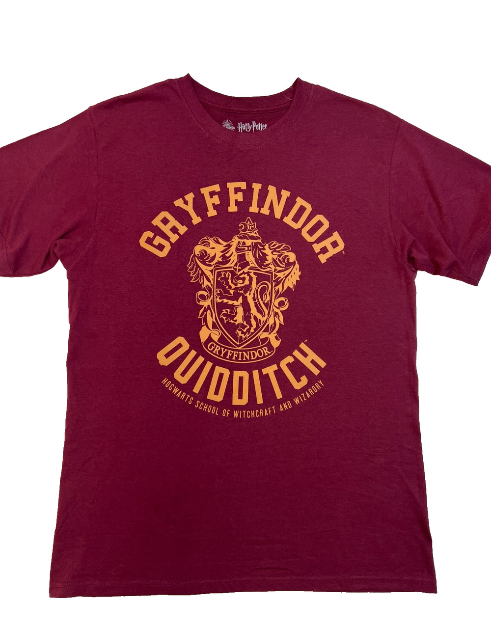 Harry Potter Mens T-Shirt Graphic Gryffindor Quidditch Red/Gold, Sz M